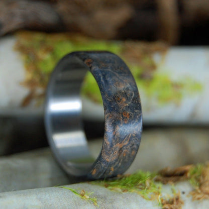 California Buckeye Overlay | Men's California Buckeye Wood & Titanium Wedding Ring - Minter and Richter Designs