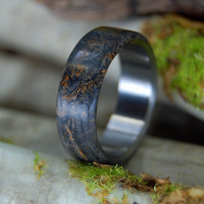 California Buckeye Overlay | Men's California Buckeye Wood & Titanium Wedding Ring - Minter and Richter Designs