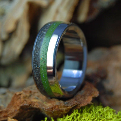 California Dreamin' | Men's California Beach Sand, Marijuana & Titanium Wedding Ring - Minter and Richter Designs