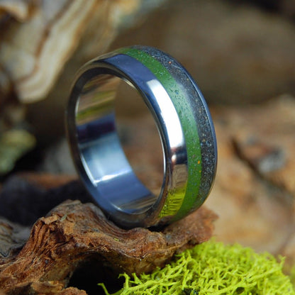 California Dreamin' | Men's California Beach Sand, Marijuana & Titanium Wedding Ring - Minter and Richter Designs