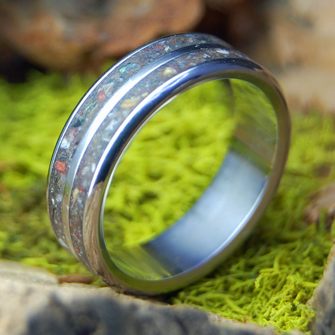 California Rocks | California Rocks and Stones - Titanium Wedding Ring - Minter and Richter Designs