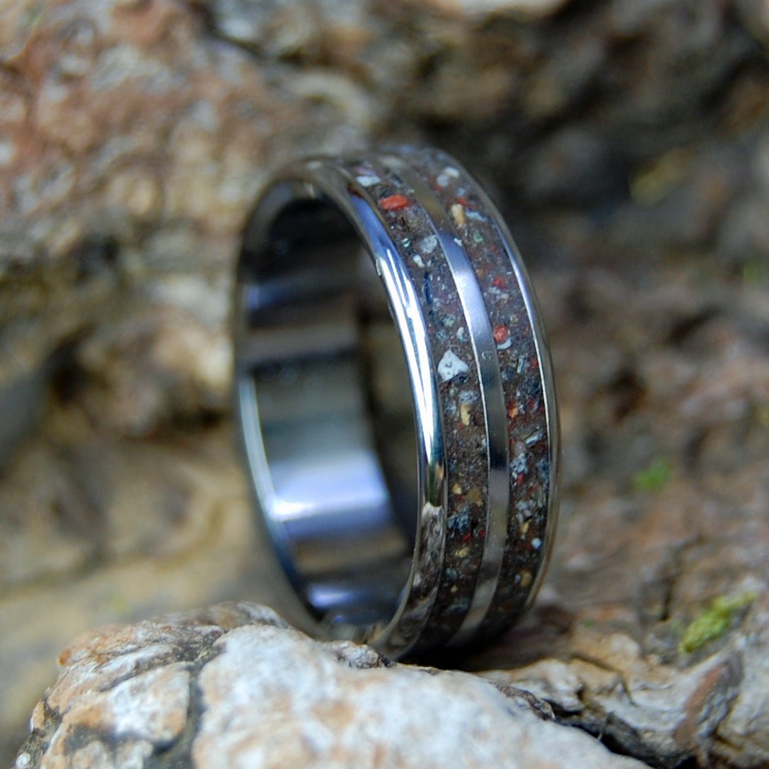 California Rocks | California Rocks and Stones - Titanium Wedding Ring - Minter and Richter Designs