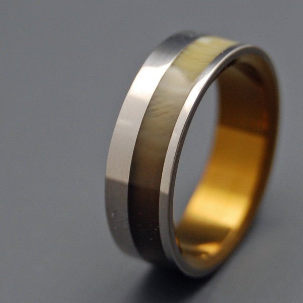 Calypso | Men's Cattle Horn & Titanium Wedding Ring - Minter and Richter Designs