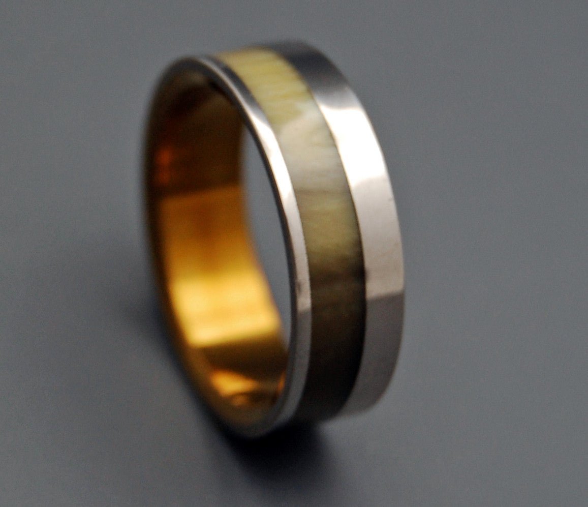 Calypso | Men's Cattle Horn & Titanium Wedding Ring - Minter and Richter Designs