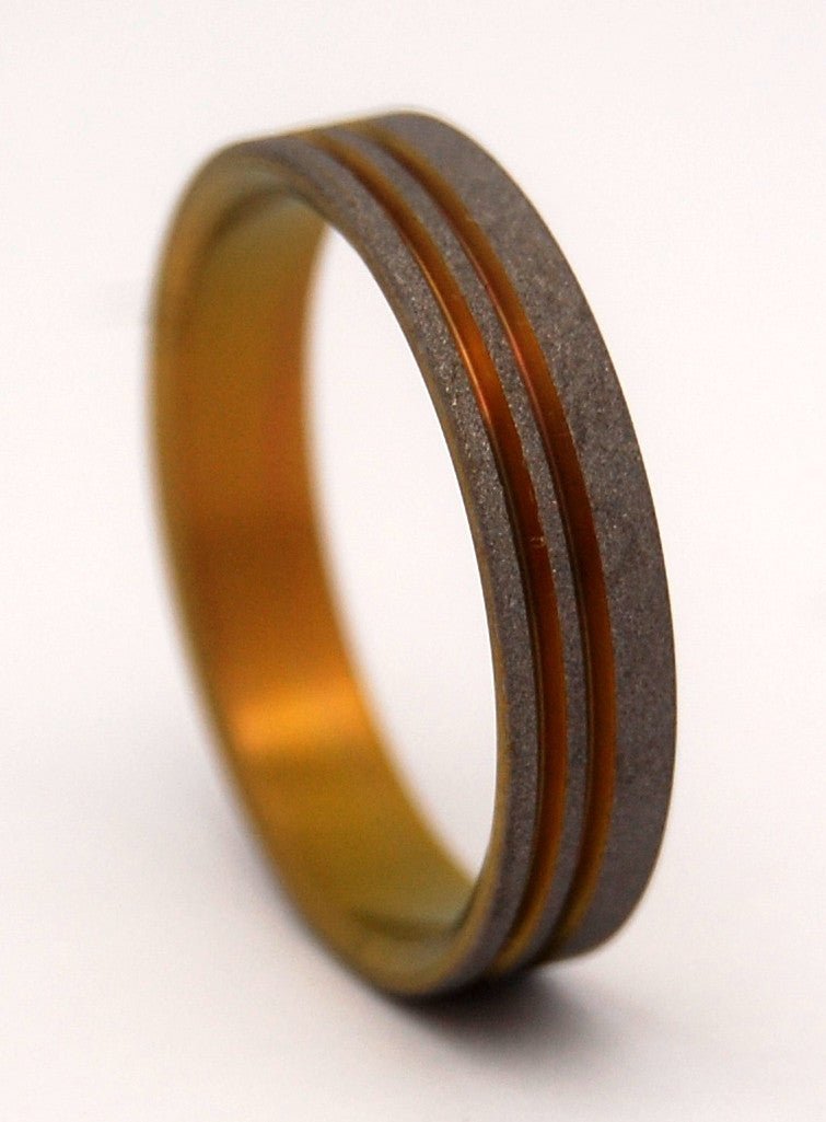 Chance Of Lightning | Men's Anodized Titanium Wedding Ring - Minter and Richter Designs