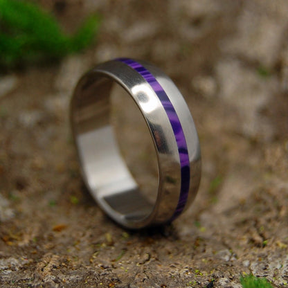 Charoite Dome | Men's Charoite & Titanium Wedding Ring - Minter and Richter Designs