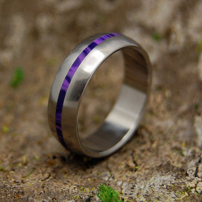 Charoite Dome | Men's Charoite & Titanium Wedding Ring - Minter and Richter Designs