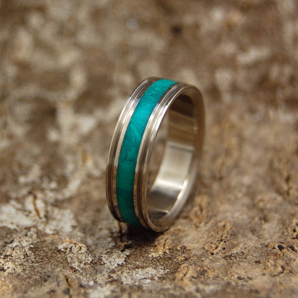 Cleopatra's Desire | Men's Imperial Jade & Titanium Wedding Ring - Minter and Richter Designs