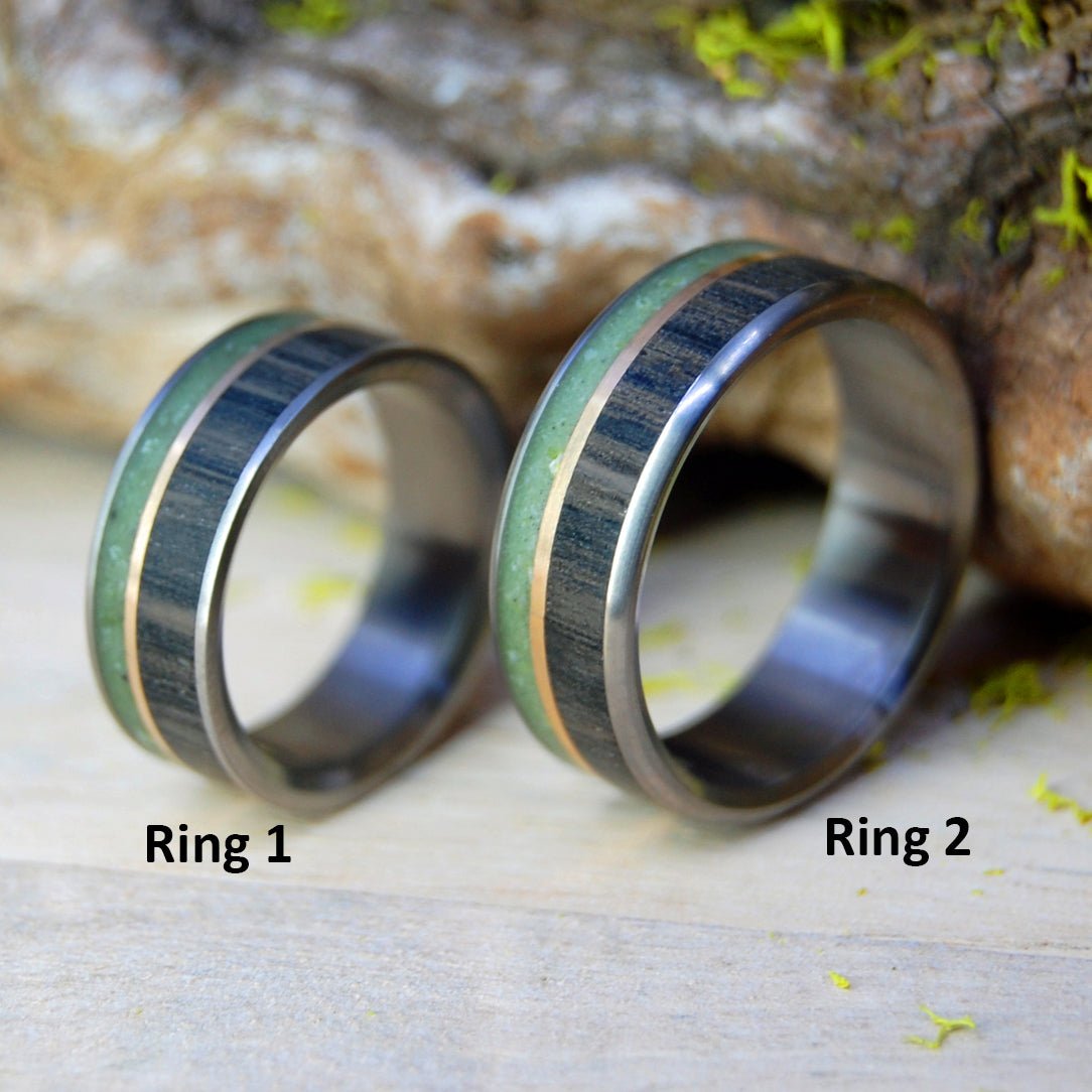 Connemara Marble Bog | Rare Connemara Marble & Irish Bog Oak - Irish Wedding Ring - Minter and Richter Designs