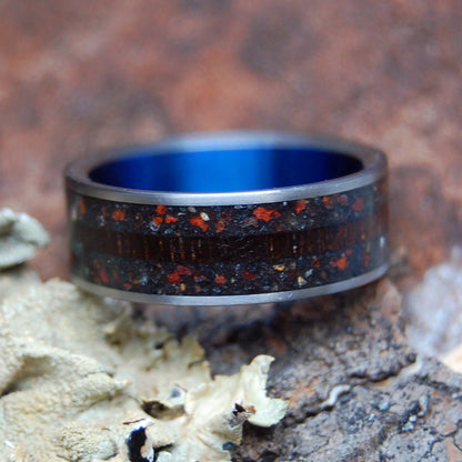 Cool Across The Land | Men's Wood, Beach Sand & Titanium Wedding Ring - Minter and Richter Designs