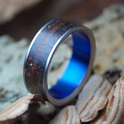 Cool Across The Land | Men's Wood, Beach Sand & Titanium Wedding Ring - Minter and Richter Designs