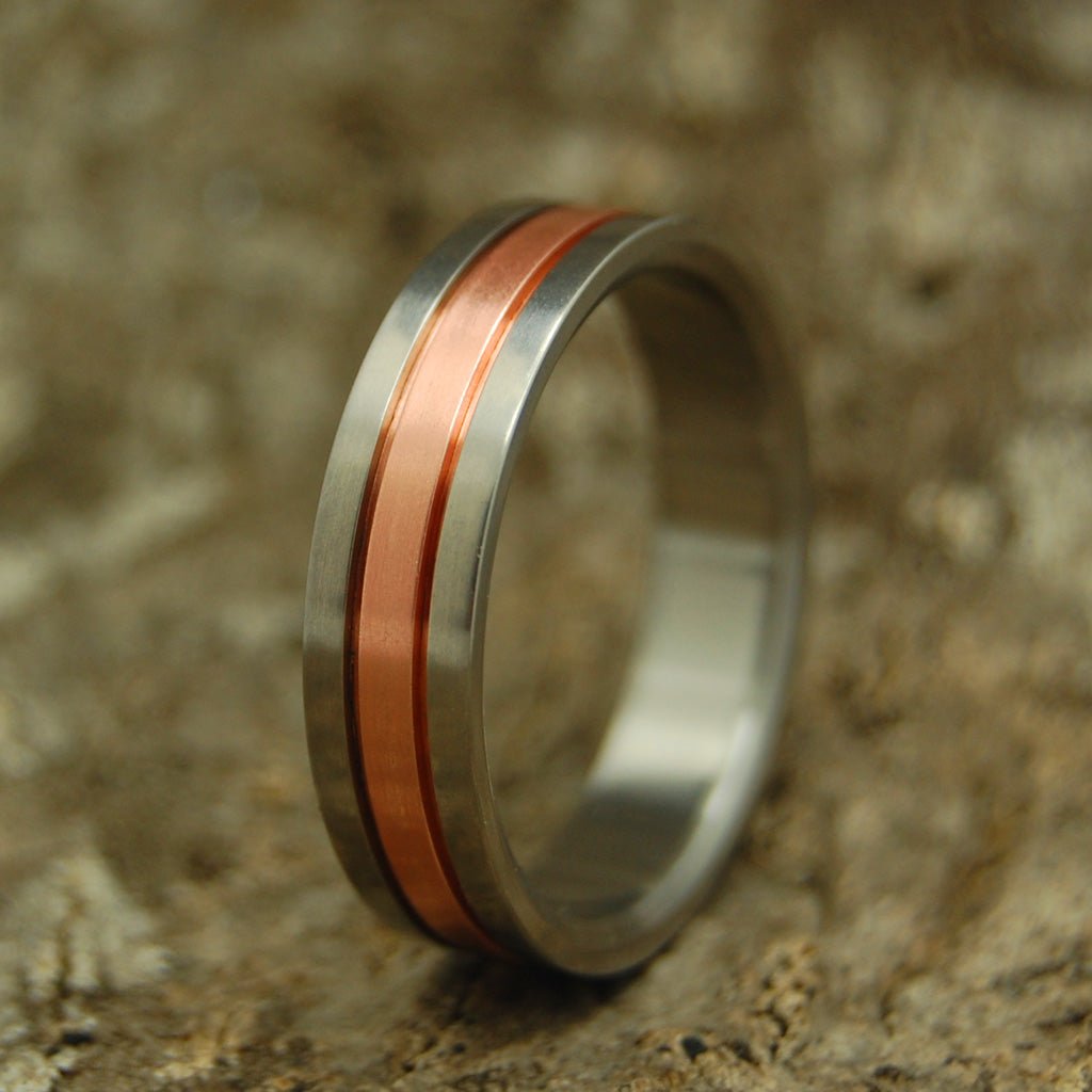 Copper Meets Titanium | Men's Copper & Titanium Wedding Ring - Minter and Richter Designs