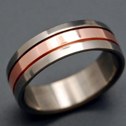 Copper Meets Titanium | Men's Copper & Titanium Wedding Ring - Minter and Richter Designs