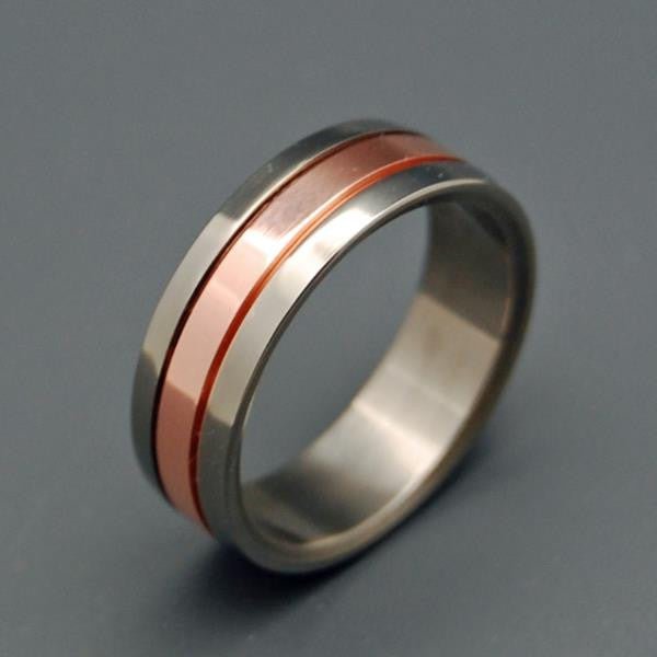 Copper Meets Titanium | Men's Copper & Titanium Wedding Ring - Minter and Richter Designs