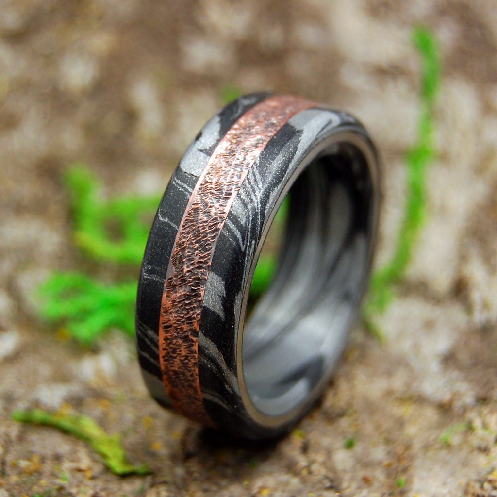 Copper Smackdown | Men's Copper & Black M3 Wedding Ring - Minter and Richter Designs