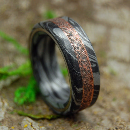 Copper Smackdown | Men's Copper & Black M3 Wedding Ring - Minter and Richter Designs