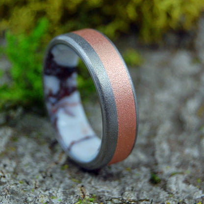 Copperstone | Men's Jasper Stone, Copper & Titanium Wedding Ring - Minter and Richter Designs