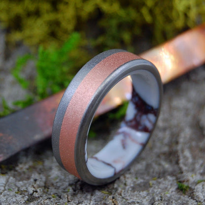 Copperstone | Men's Jasper Stone, Copper & Titanium Wedding Ring - Minter and Richter Designs