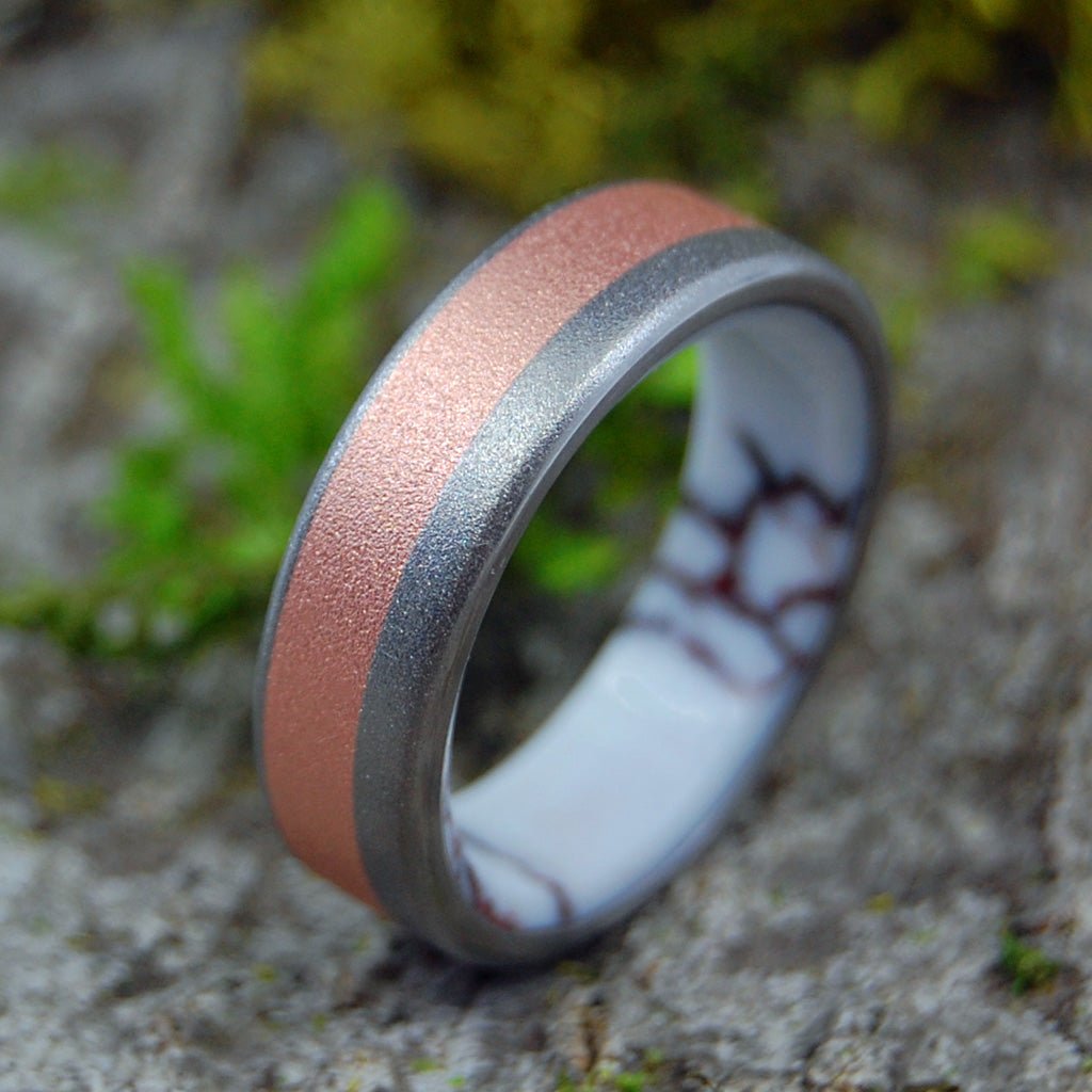 Copperstone | Men's Jasper Stone, Copper & Titanium Wedding Ring - Minter and Richter Designs