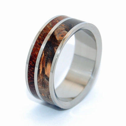 Corinthian | Men's Koa Wood, Maple Wood & Titanium Wedding Ring - Minter and Richter Designs