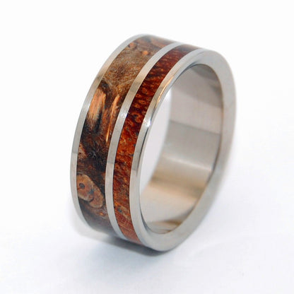 Corinthian | Men's Koa Wood, Maple Wood & Titanium Wedding Ring - Minter and Richter Designs