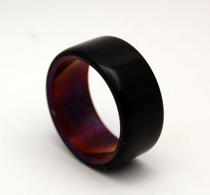 Crimson Night | Men's Black Onyx, Bronze & Titanium Wedding Ring - Minter and Richter Designs