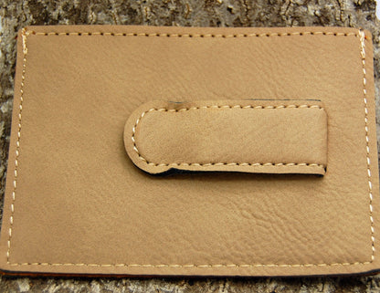 Customizable Rawhide Leatherette Wallet And Money Clip - Minter and Richter Designs