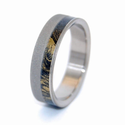 Dark Star | Men's Black, Bronze & Titanium Wedding Ring - Minter and Richter Designs