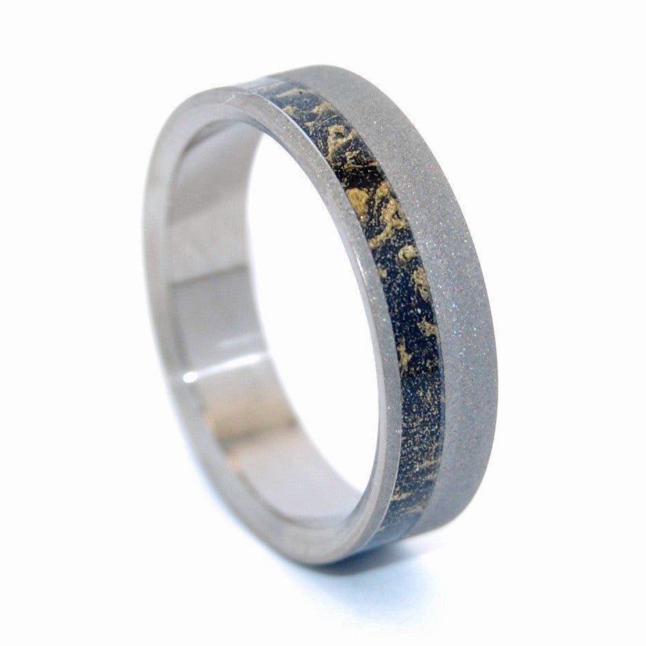 Dark Star | Men's Black, Bronze & Titanium Wedding Ring - Minter and Richter Designs