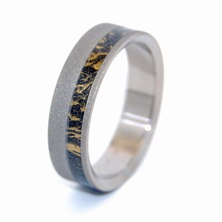 Dark Star | Men's Black, Bronze & Titanium Wedding Ring - Minter and Richter Designs