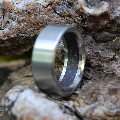 Deer On Maui | Men's Deer Antler, Koki Maui Beach Sand & Titanium Wedding Ring - Minter and Richter Designs