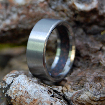 Deer On Maui | Men's Deer Antler, Koki Maui Beach Sand & Titanium Wedding Ring - Minter and Richter Designs