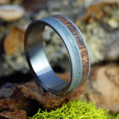 Disney Sand And Koa Wood | Men's Sand, Koa Wood & Titanium Wedding Ring - Minter and Richter Designs