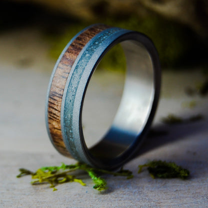 Disney Sand And Koa Wood | Men's Sand, Koa Wood & Titanium Wedding Ring - Minter and Richter Designs