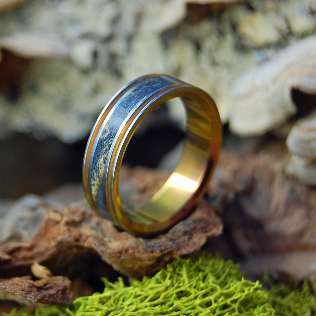 Distillation Alchemy | Men's Black Box Elder Wood & Titanium Wedding Ring - Minter and Richter Designs