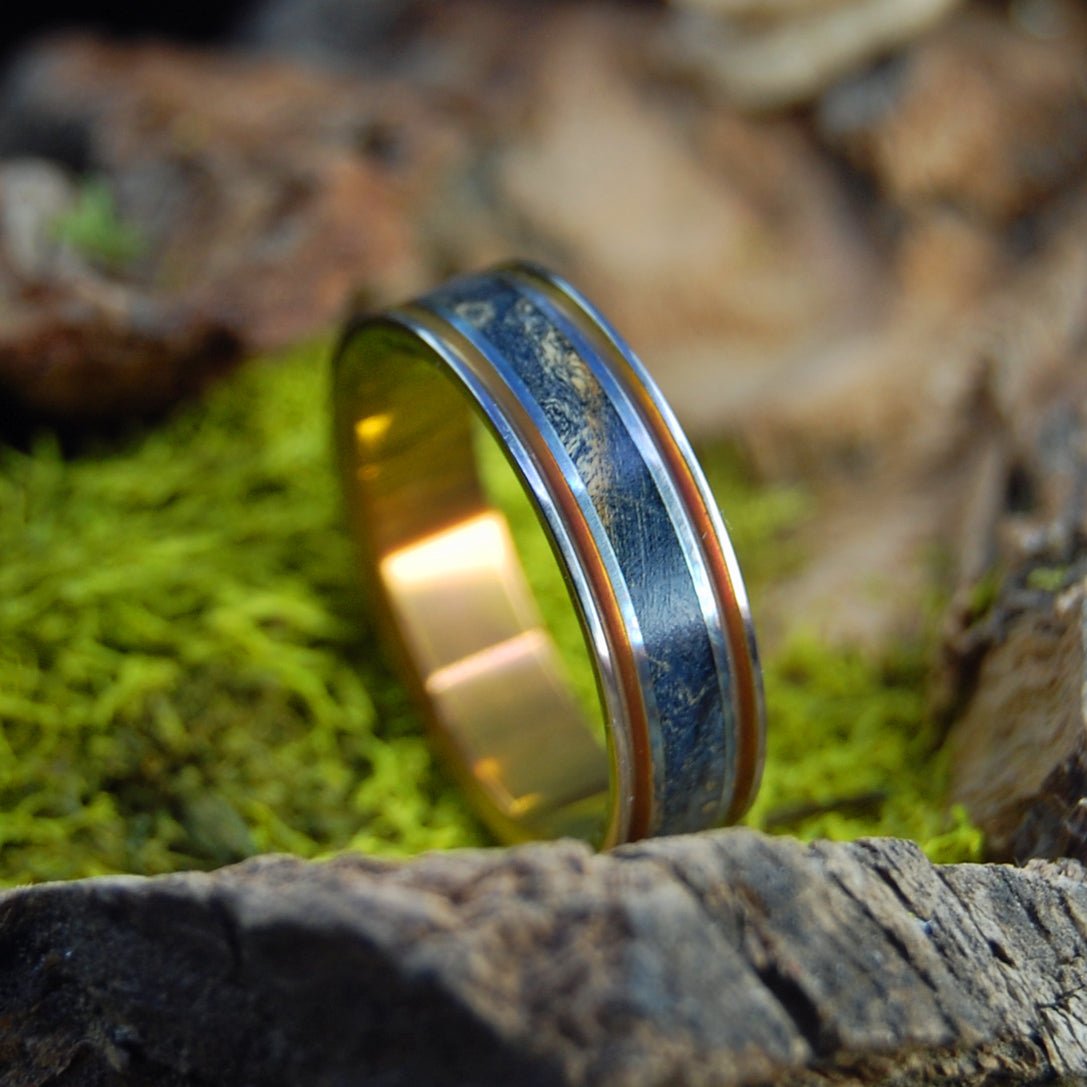 Distillation Alchemy | Men's Black Box Elder Wood & Titanium Wedding Ring - Minter and Richter Designs