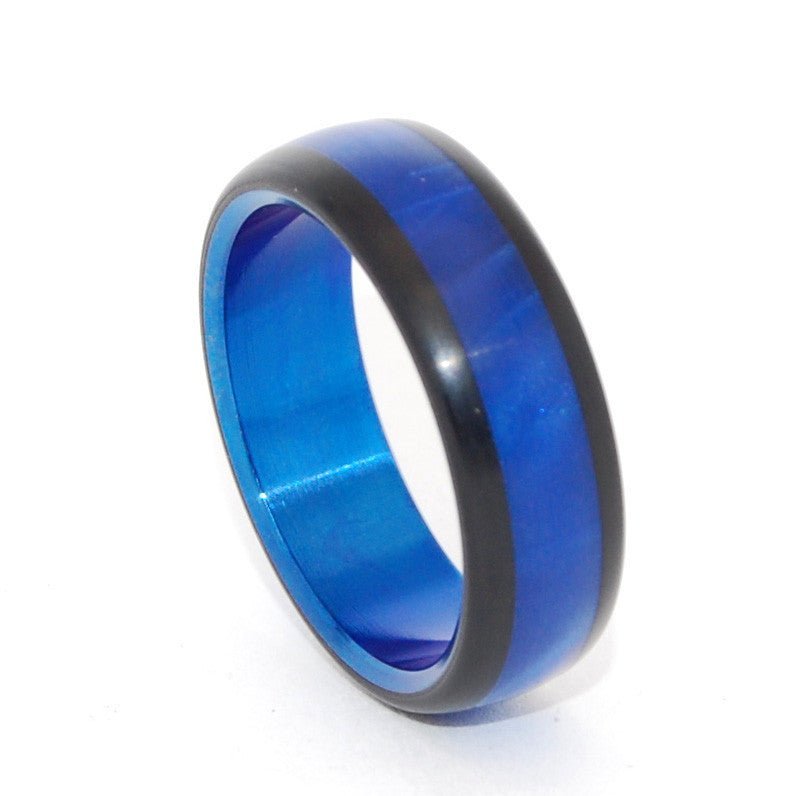 Domed Avec Tu | Men's Titanium Wedding Ring - Minter and Richter Designs