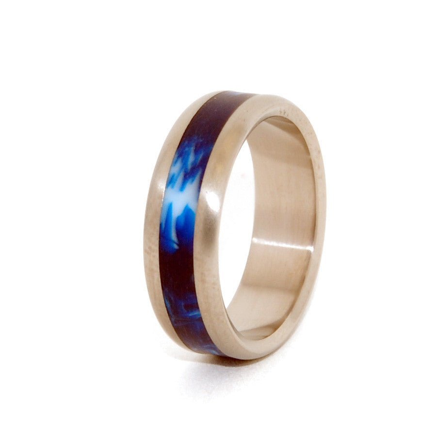 Earth | Men's Vintage Resin & Titanium Wedding Ring - Minter and Richter Designs