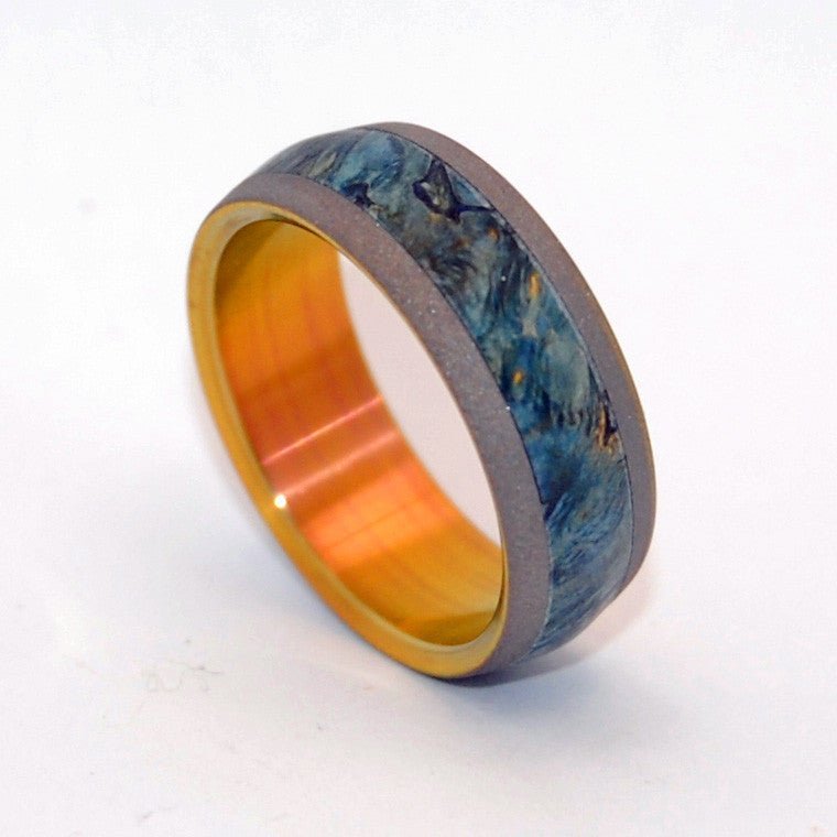 Every Drop | Men's Box Elder Wood & Titanium Wedding Ring - Minter and Richter Designs