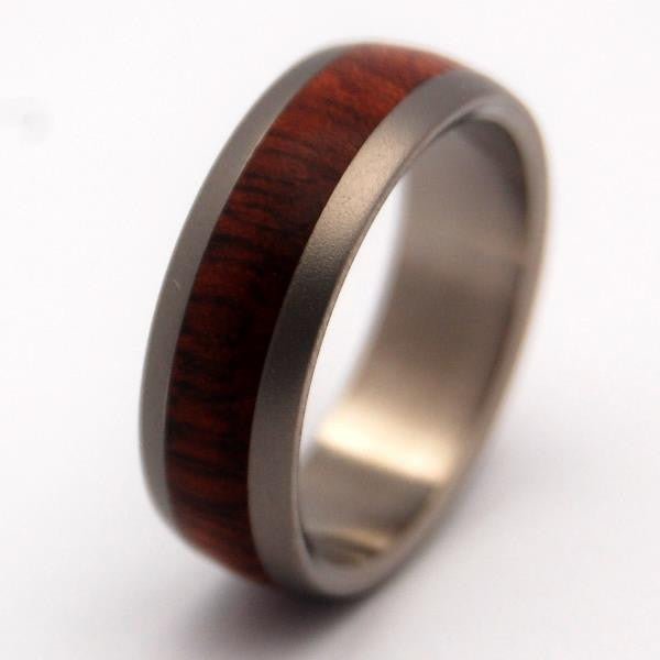 Every Drop Of Blood | Men's Bloodwood & Titanium Domed Wedding Ring - Minter and Richter Designs