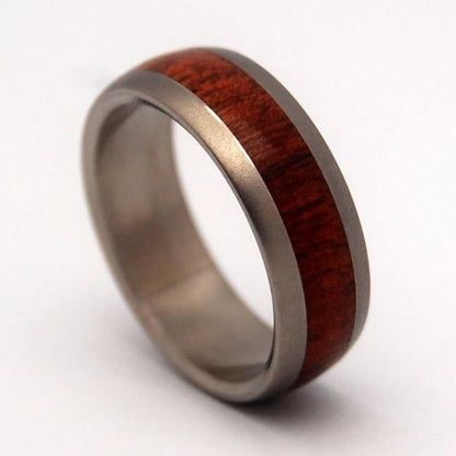 Every Drop Of Blood | Men's Bloodwood & Titanium Domed Wedding Ring - Minter and Richter Designs