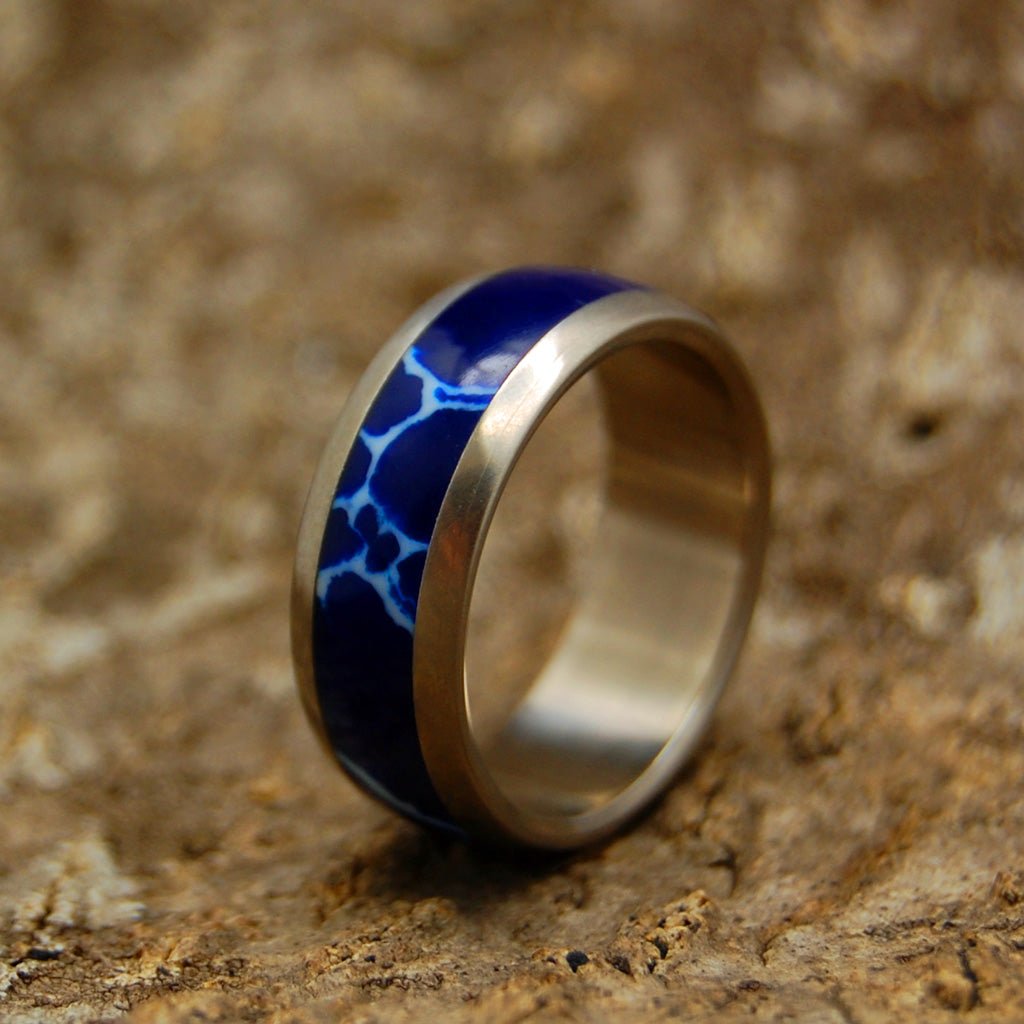 Every Drop Of Cobalt | Men's Stone & Cobalt Wedding Ring - Minter and Richter Designs