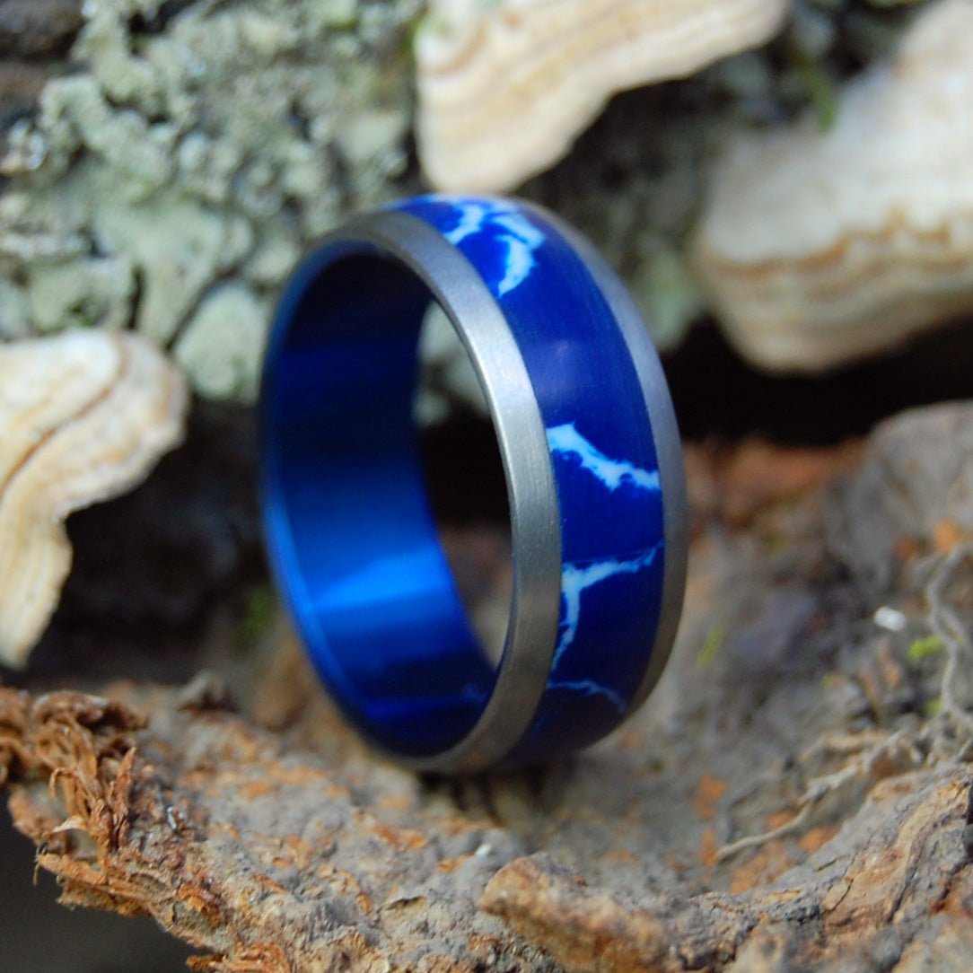 Every Drop Of Cobalt Plus Blue | Men's Cobalt & Stone Wedding Ring - Minter and Richter Designs