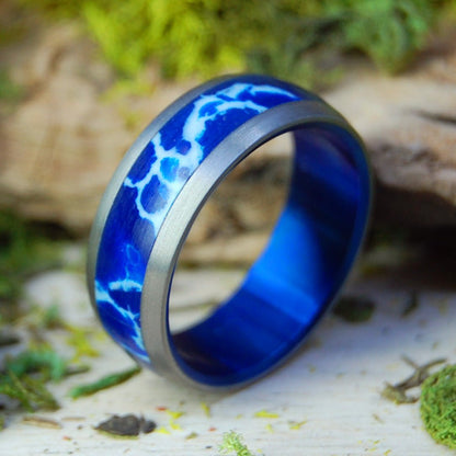 Every Drop Of Cobalt Plus Blue | Men's Cobalt & Stone Wedding Ring - Minter and Richter Designs