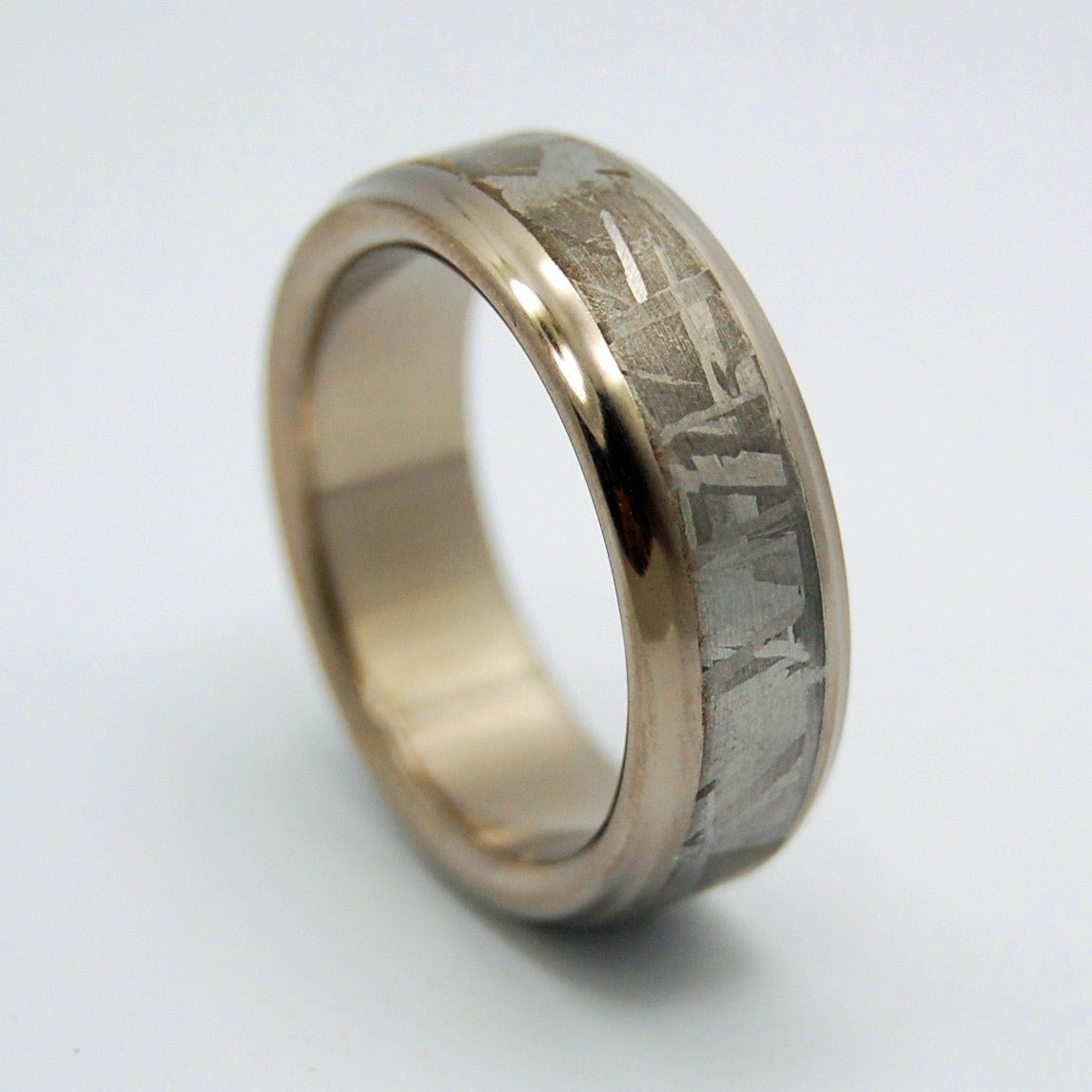 Falling Star | Men's Meteorite & Titanium Wedding Ring - Minter and Richter Designs