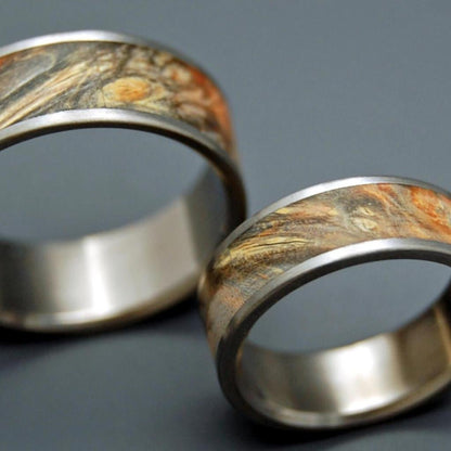 Fan The Flame | Wooden Wedding Ring Set - Minter and Richter Designs