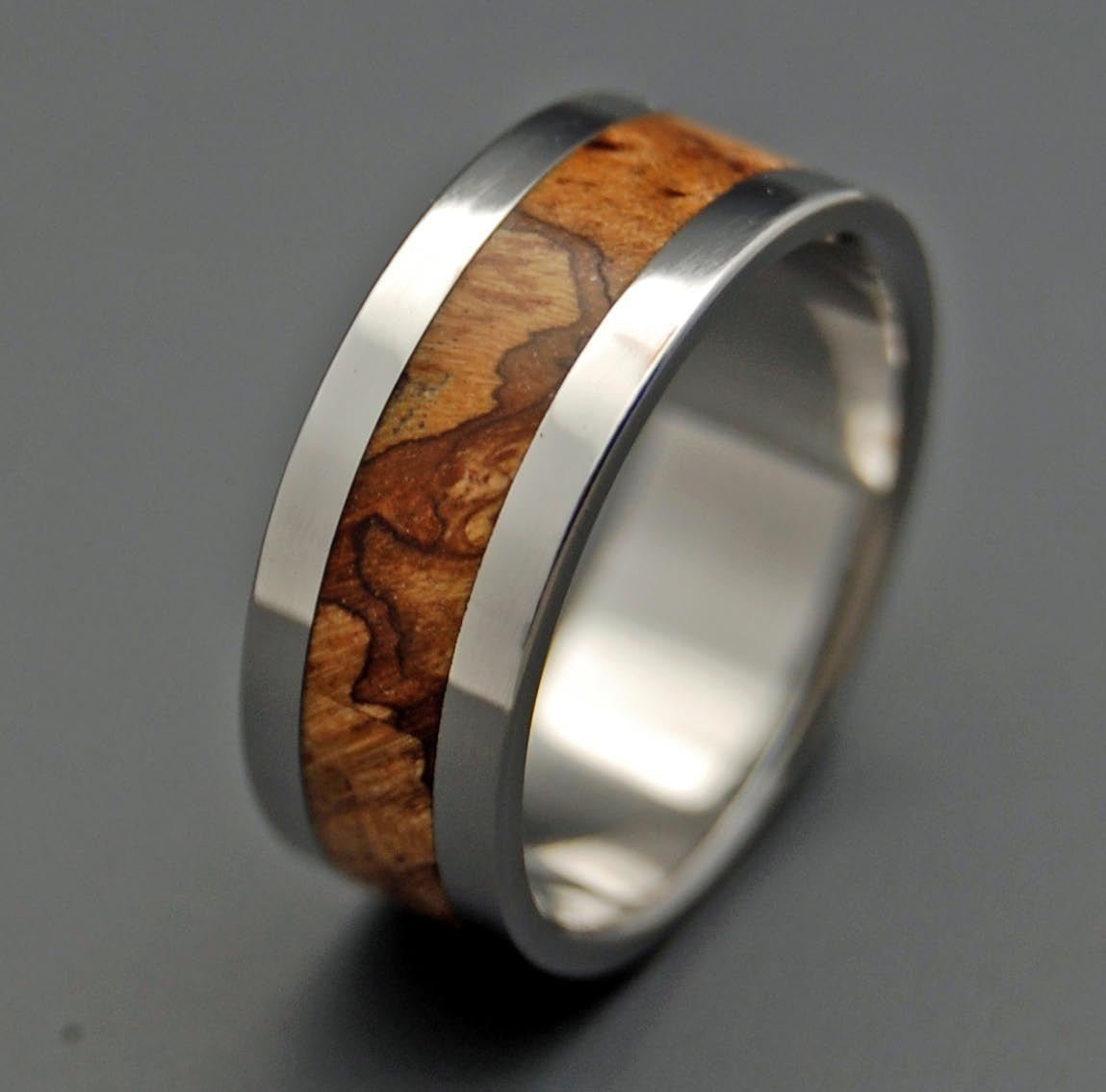 For The Love Of Maple | Men's Maple Wood & Titanium Wedding Ring - Minter and Richter Designs