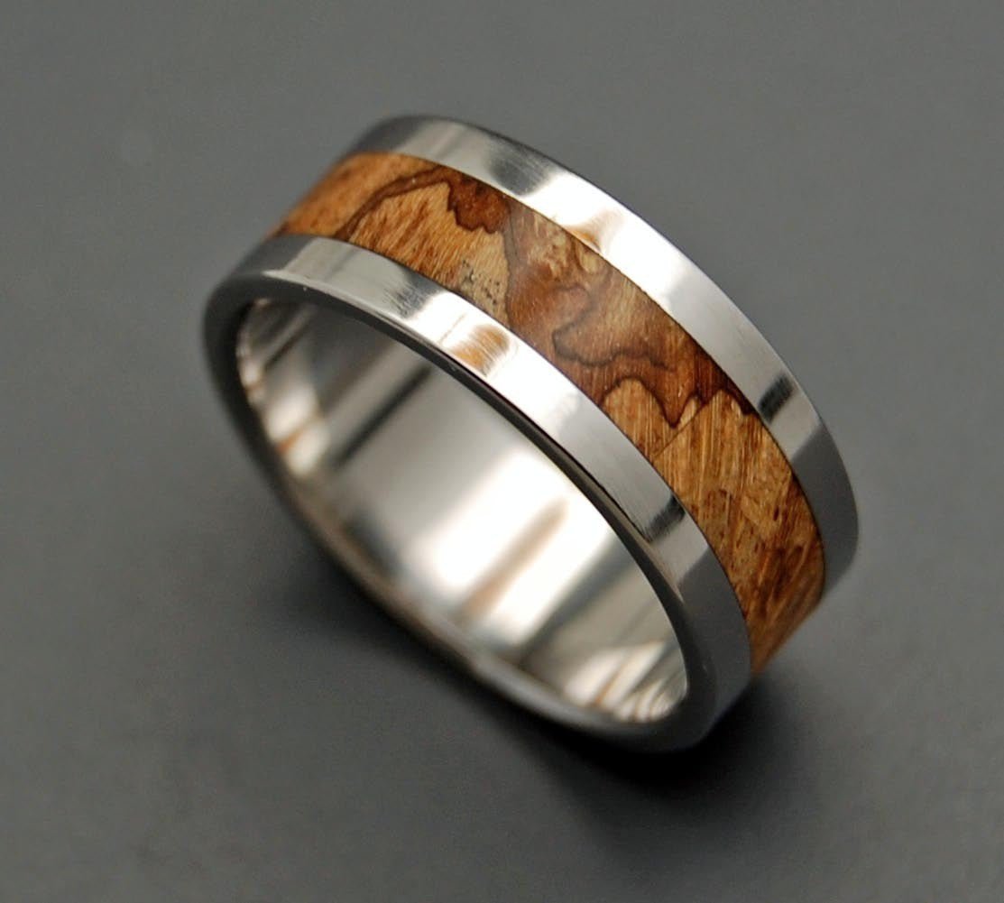 For The Love Of Maple | Men's Maple Wood & Titanium Wedding Ring - Minter and Richter Designs