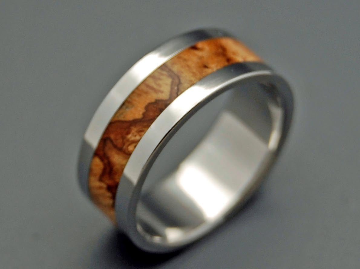 For The Love Of Maple | Men's Maple Wood & Titanium Wedding Ring - Minter and Richter Designs