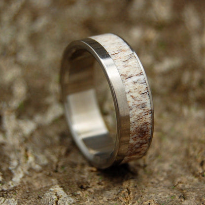 Found Moose Antler | Men's Moose Antler & Titanium Wedding Ring - Minter and Richter Designs